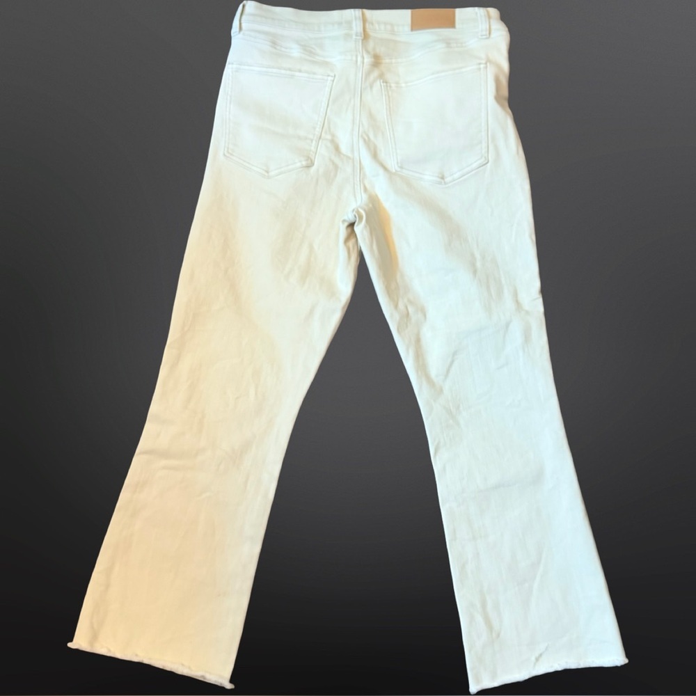 Pistola  (Anthropologie) Lennon High Rise Bootcut Crop Jeans Cream Sandstone 30 - Picture 7 of 16